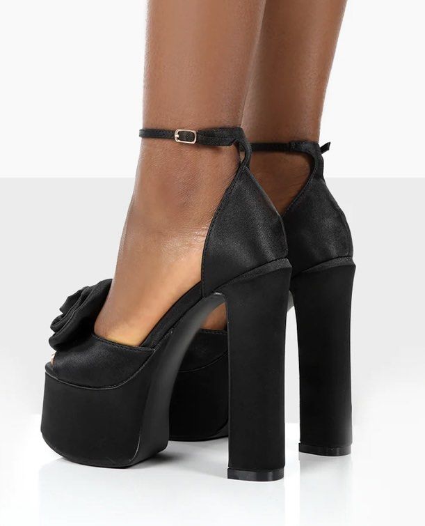 Peep toe platform deals block heels