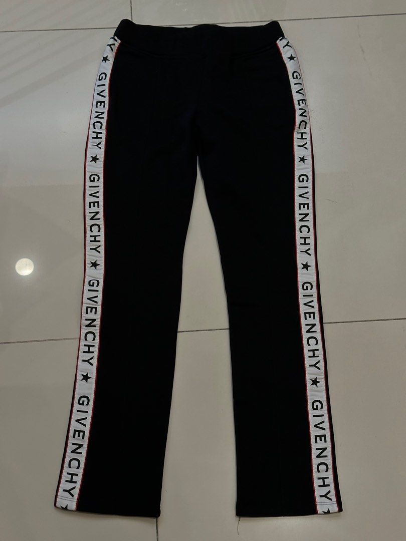 Givenchy Velvet Side-Stripe Drawstring Track Pants | Neiman Marcus