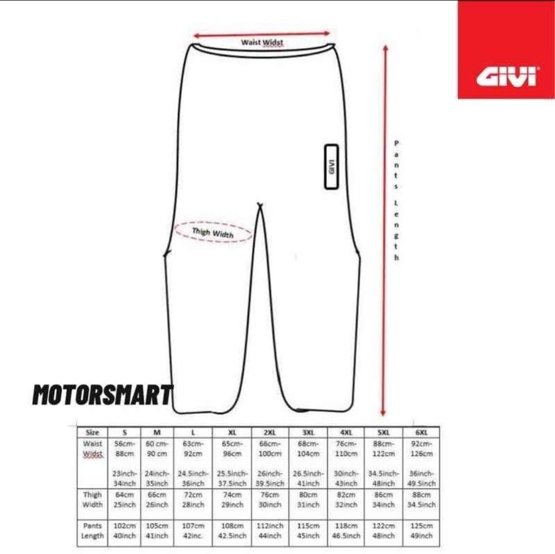 GIVI Raincoat RRS07 XL Original Auto Accessories on Carousell