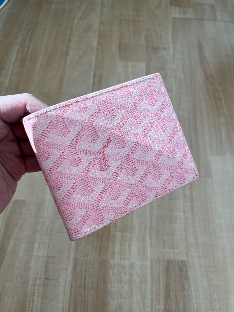 Goyard store pink wallet