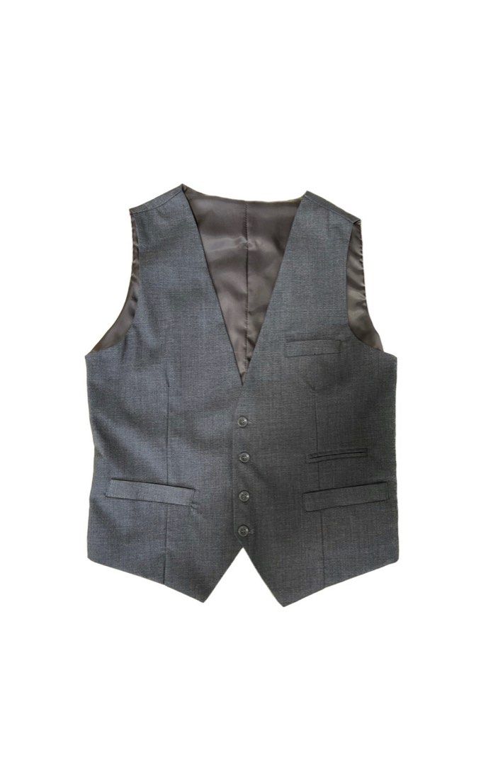 Mens grey sales wool vest