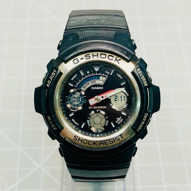 G shock aw 590 adjust hands top