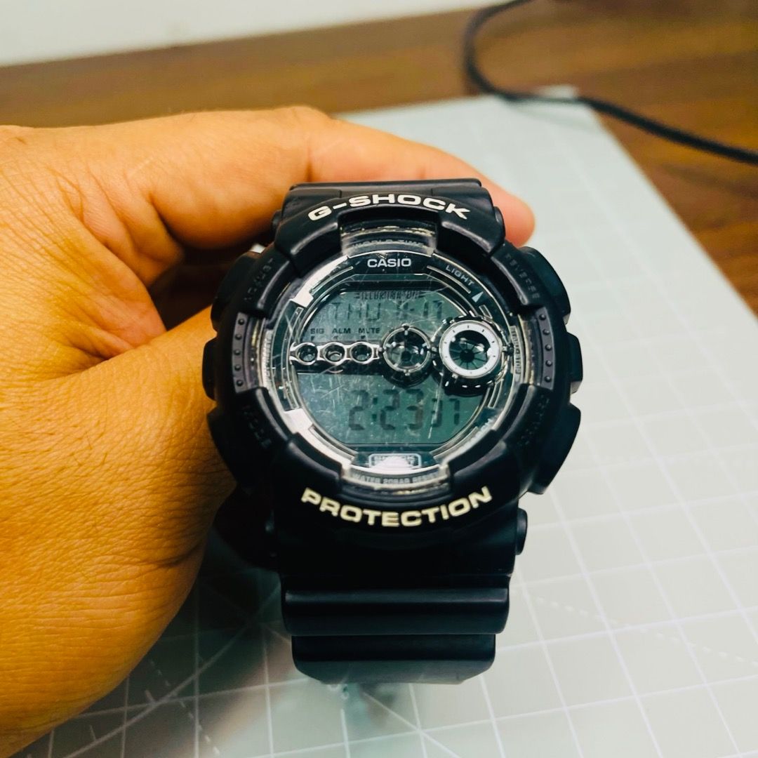 G shock gd 100 auto light clearance