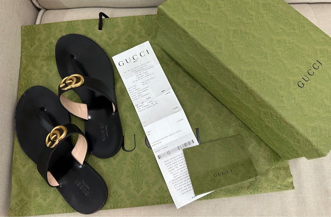 Gucci Womens Gg Web Thong Sandals | LuxurySnob Genuine Pre Owned Designer  Goods — LSC INC