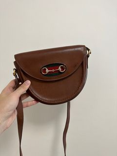 GUCCI Horsebit 1955 vintage leather crossbody bag中古袋