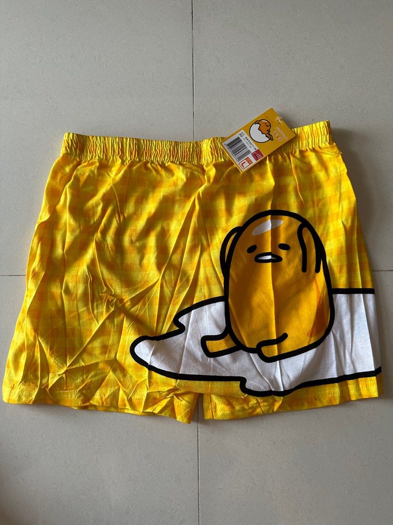 3-pack Short Cotton Boxer Shorts - Yellow/Gudetama - Men