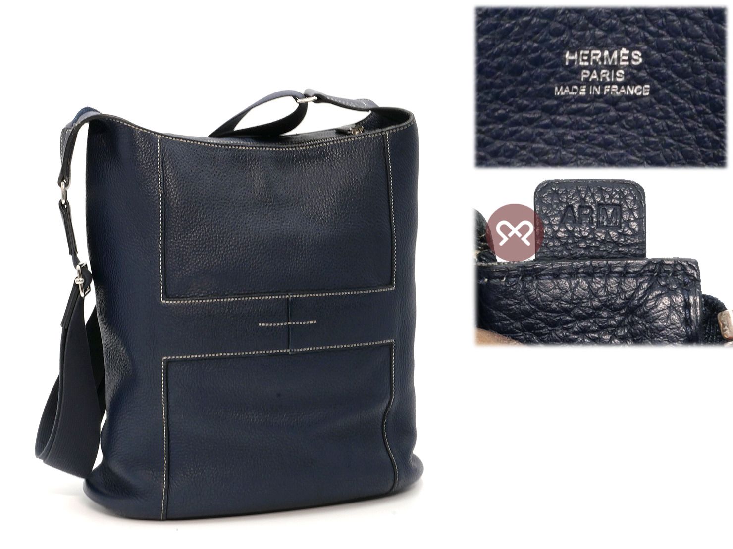 Hermes Clemence Leather Good News Blue De Prusse M Stamp Shoulder Crossbody Bag Luxury Bags Wallets on Carousell