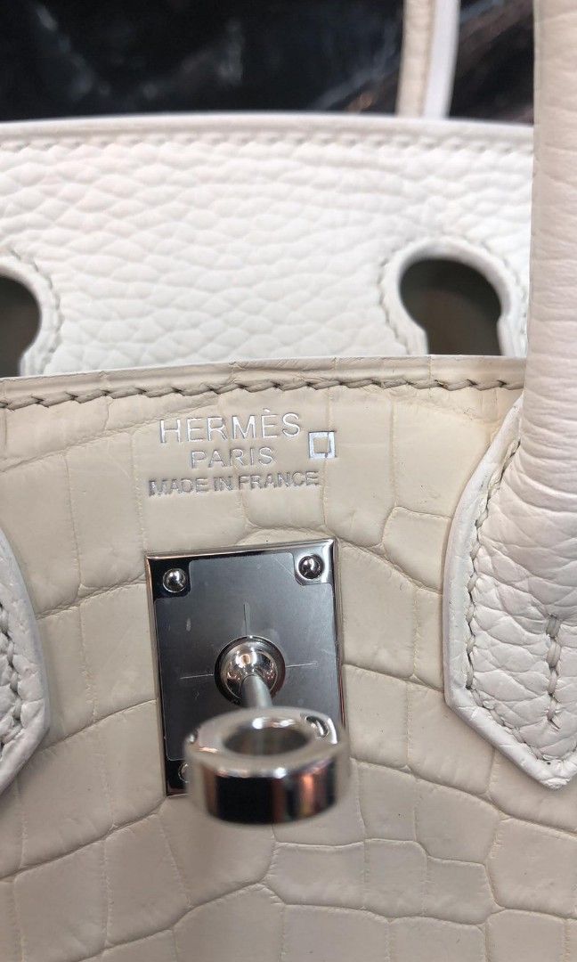 Hermes Faubourg 20 white, Luxury, Bags & Wallets on Carousell