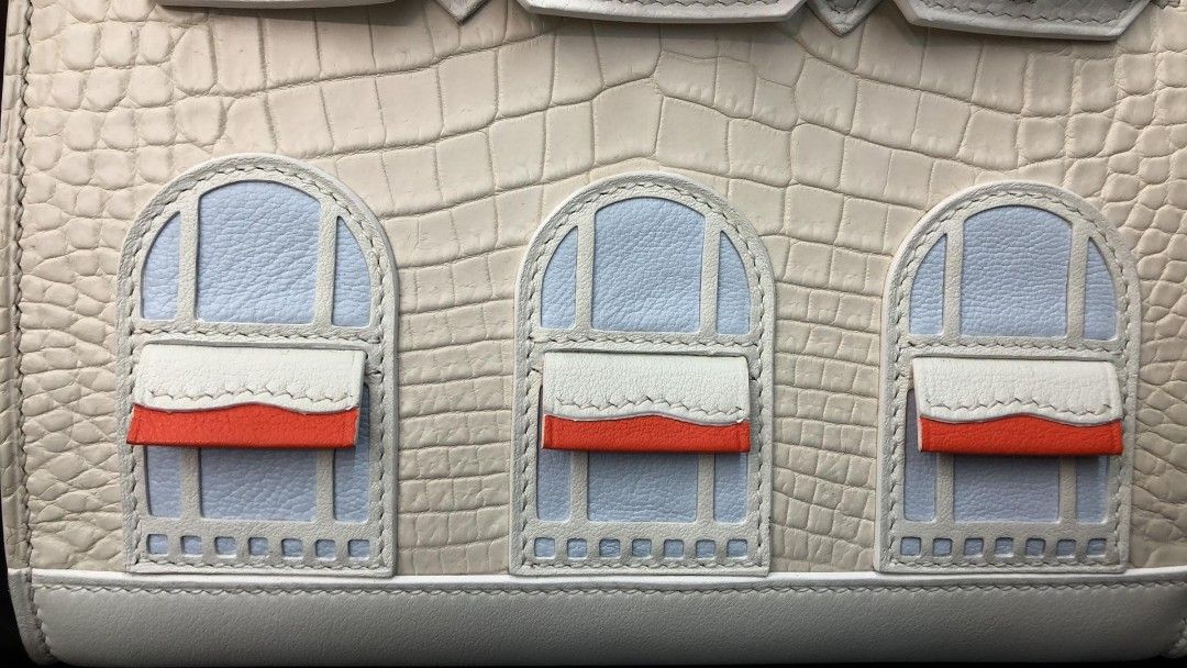 Hermes Faubourg 20 white, Luxury, Bags & Wallets on Carousell