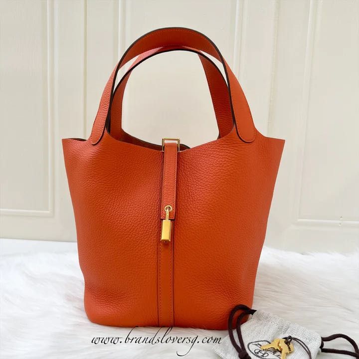 Hermes Picotin 18 Rouge Grenat, Luxury, Bags & Wallets on Carousell