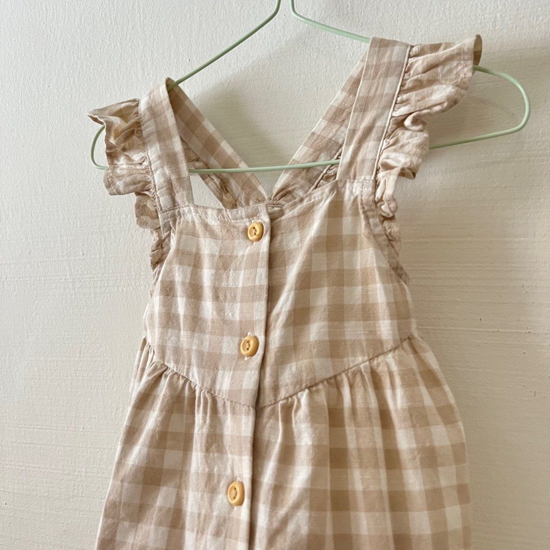 Hu0026M Overall Dress : Checkered, Babies u0026 Kids, Babies u0026 Kids Fashion on  Carousell