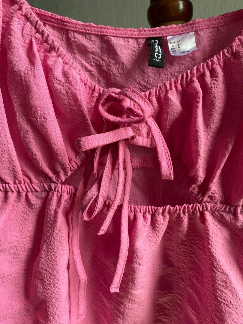 H M Pink Babydoll Dress
