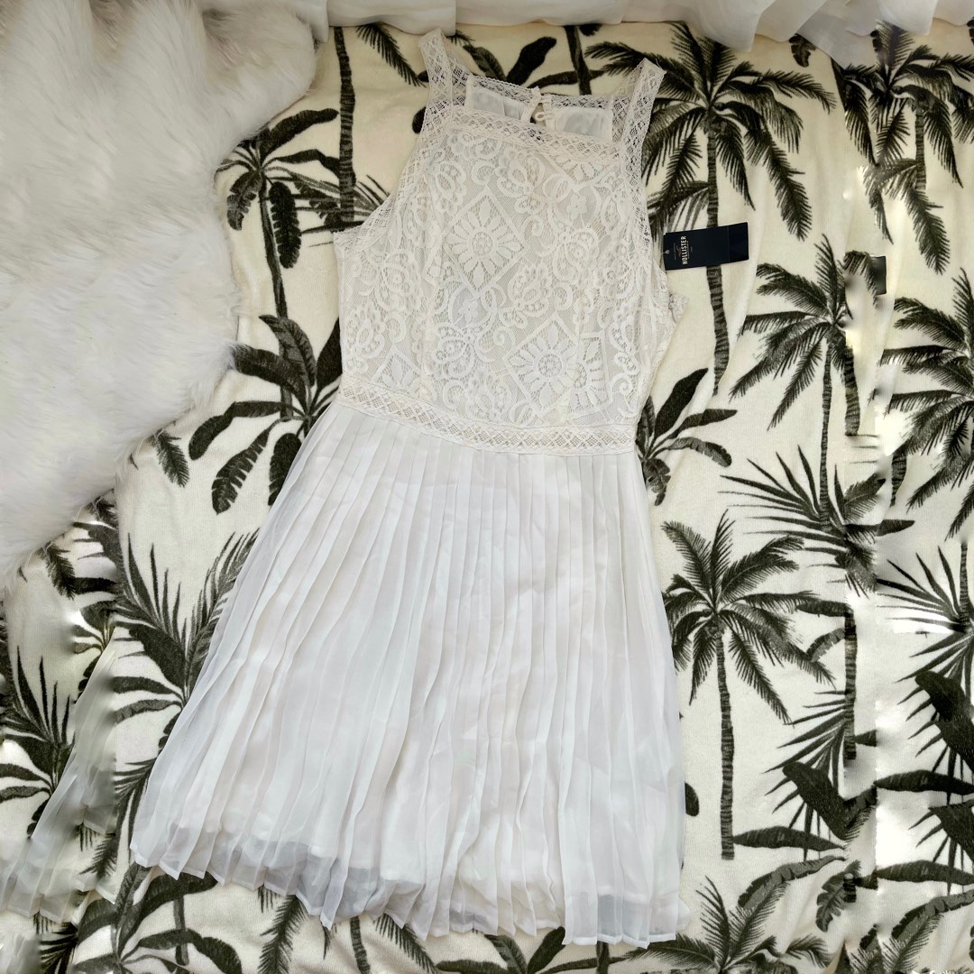 Hollister White Lace Dress XS