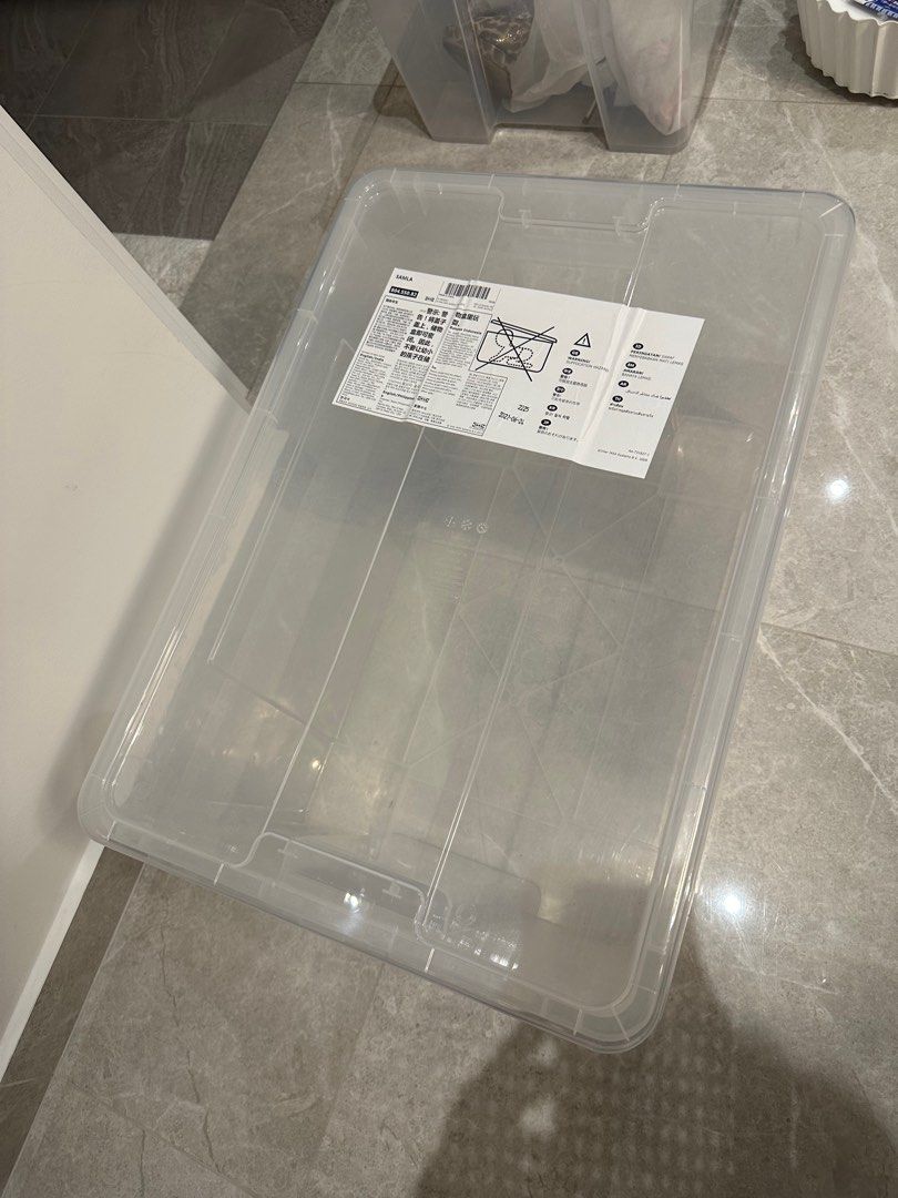 IKEA SAMLA box and lid x 2, Furniture & Home Living, Home Improvement