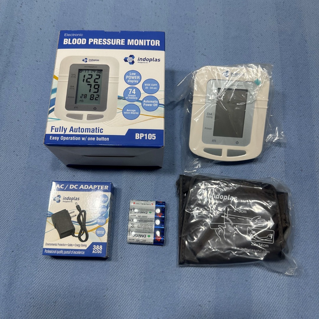 INDOPLAS BLOOD PRESSURE MONITOR FULLY AUTOMATIC WITH CHARGER AND