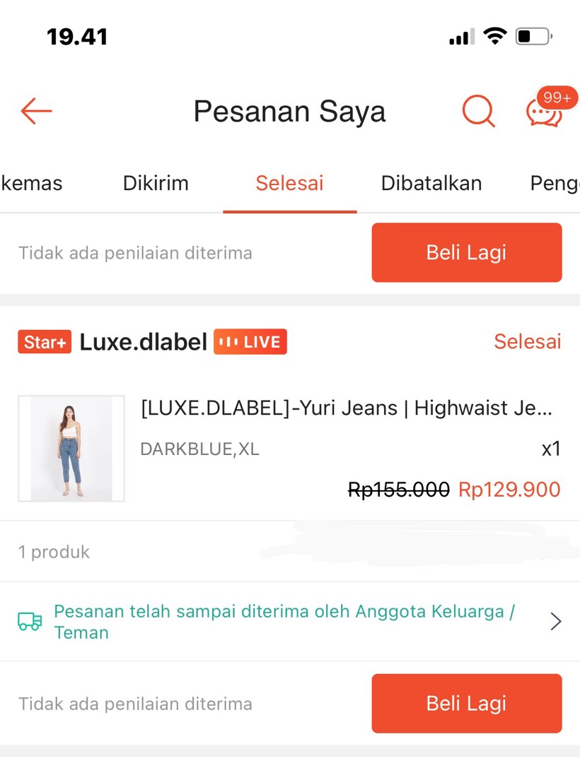 Jeans Luxe Dlabel Fesyen Wanita Pakaian Wanita Bawahan Di Carousell