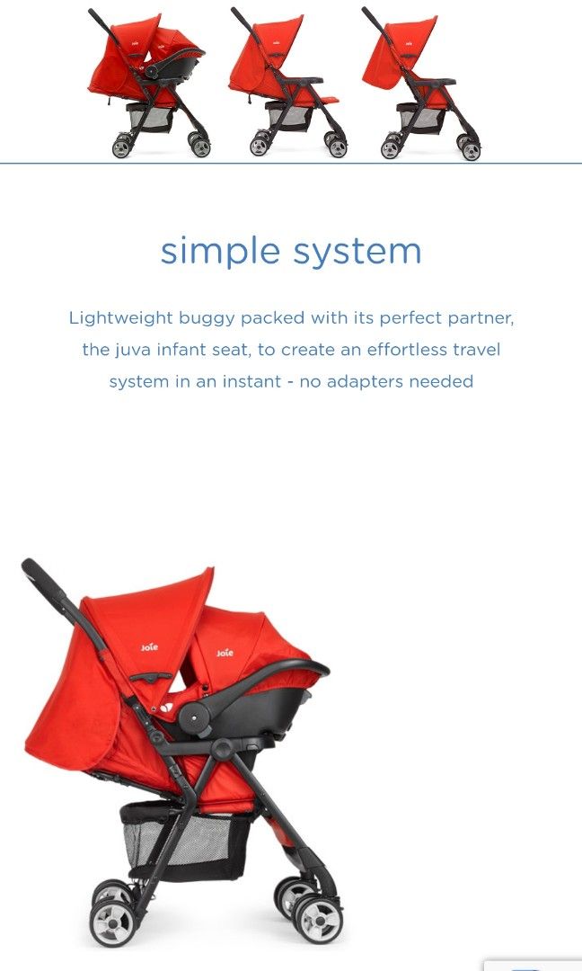 Joie meet juva travel system Car Set & Stroller on Carousell