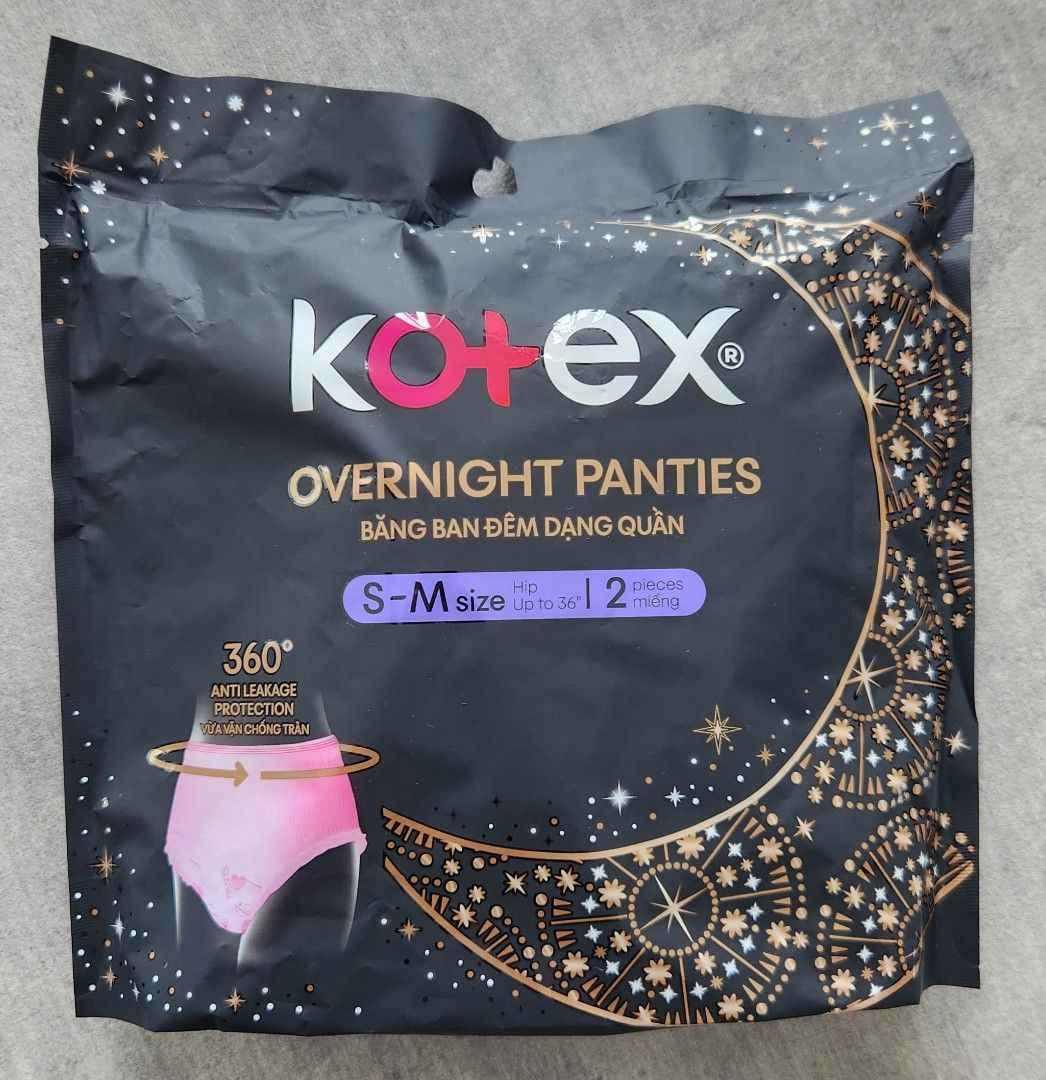 Kotex overnight panties x 6 packs (12 pieces total), Babies & Kids