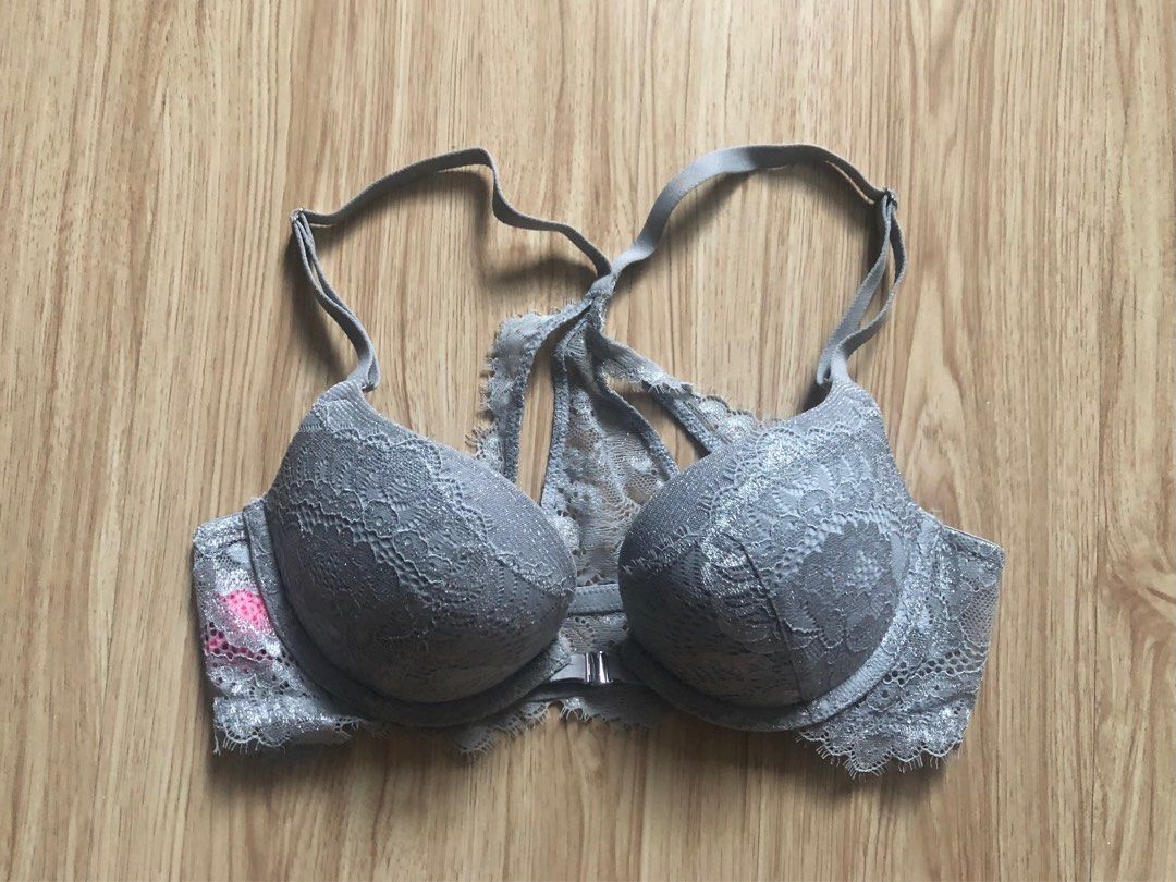 Buy Women'secret Lace Push Up Bra In Grey