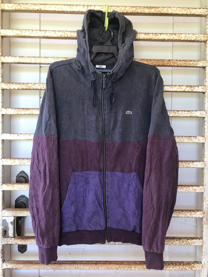 Lacoste Multi Color Hoodie Large Baggy Authentic Men s Fashion