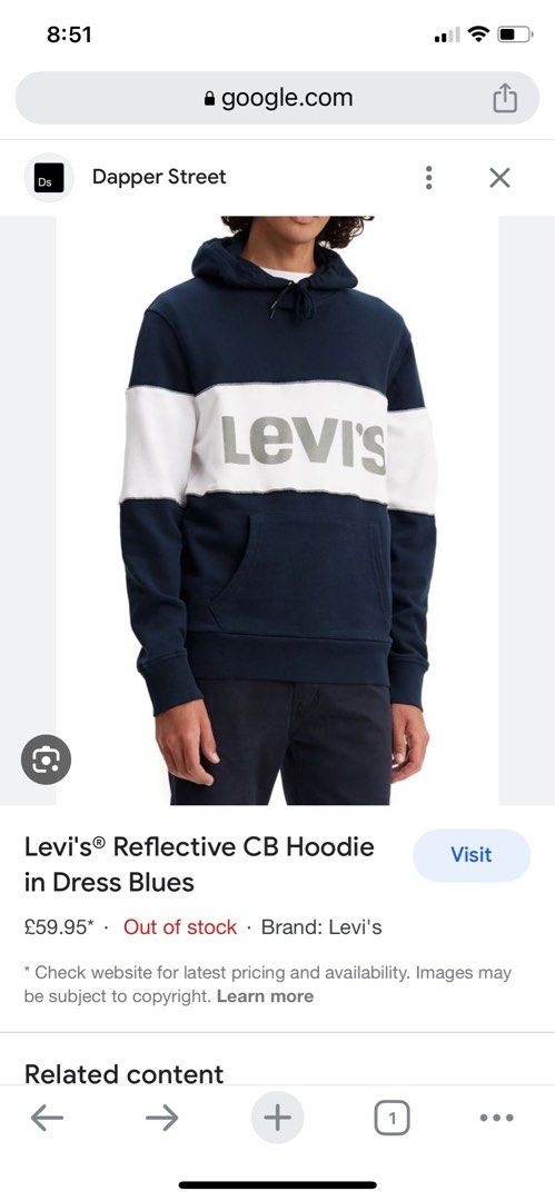 Levis reflective hotsell sweatshirt