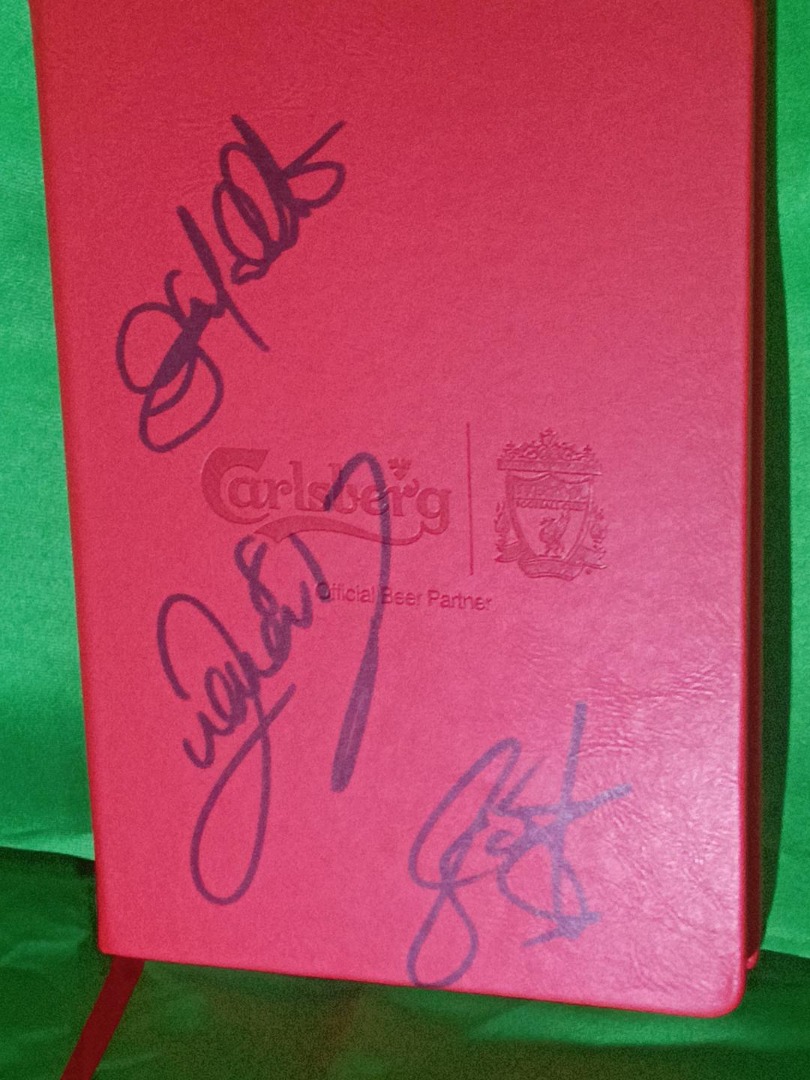 Liverpool Football club A5 notebook signed by 3 legends, Sports ...