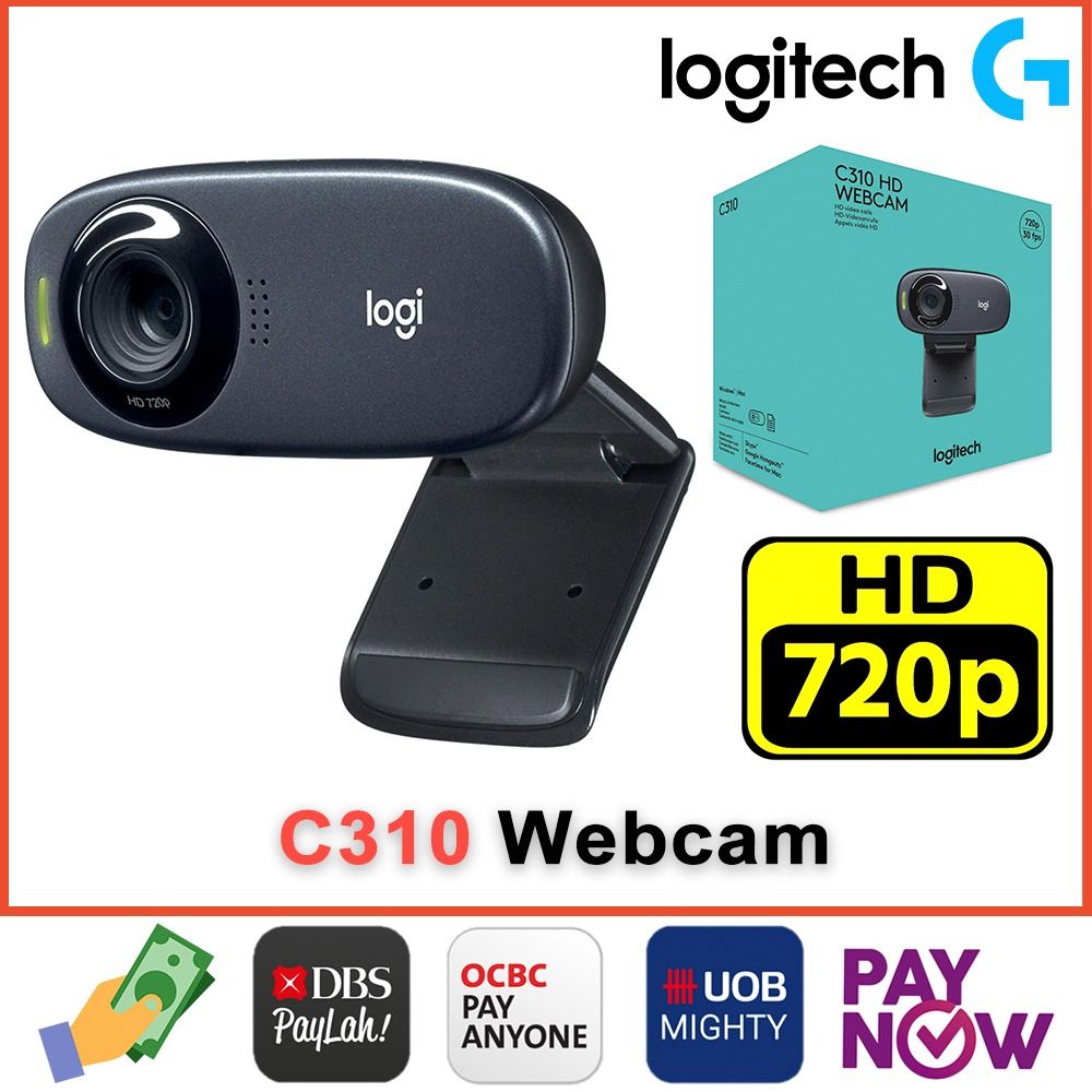  Logitech C270 HD Webcam, 720p, Widescreen HD Video  Calling,Light Correction, Noise-Reducing Mic, For Skype, FaceTime,  Hangouts, WebEx, PC/Mac/Laptop/Macbook/Tablet - Black : Electronics