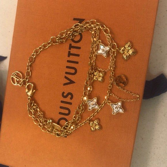 Louis Vuitton blooming brass bracelet layered, Women's Fashion, Jewelry &  Organisers, Bracelets on Carousell