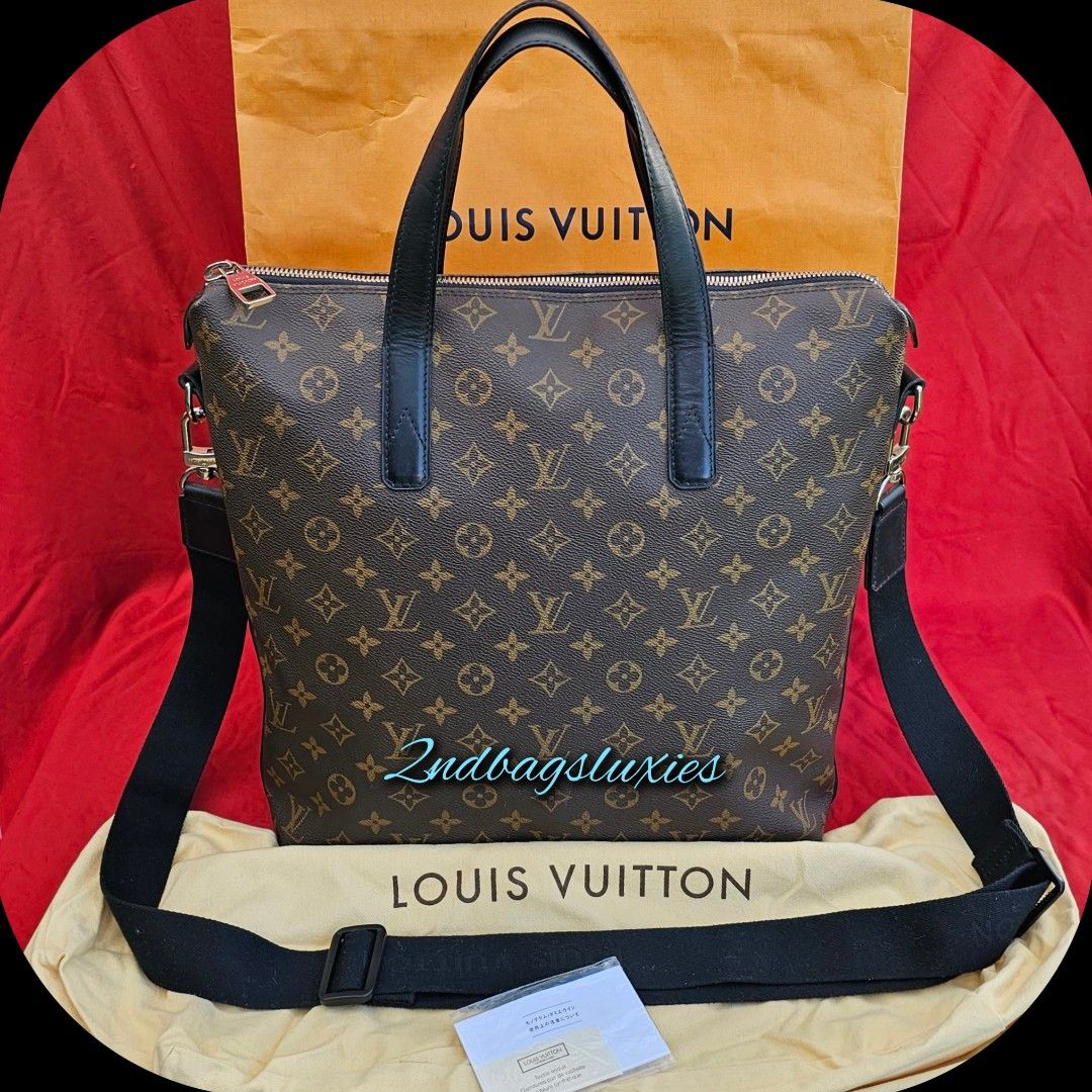 Louis Vuitton Kitan Macassar Monogram 2way Tall Tote Bag Luxury