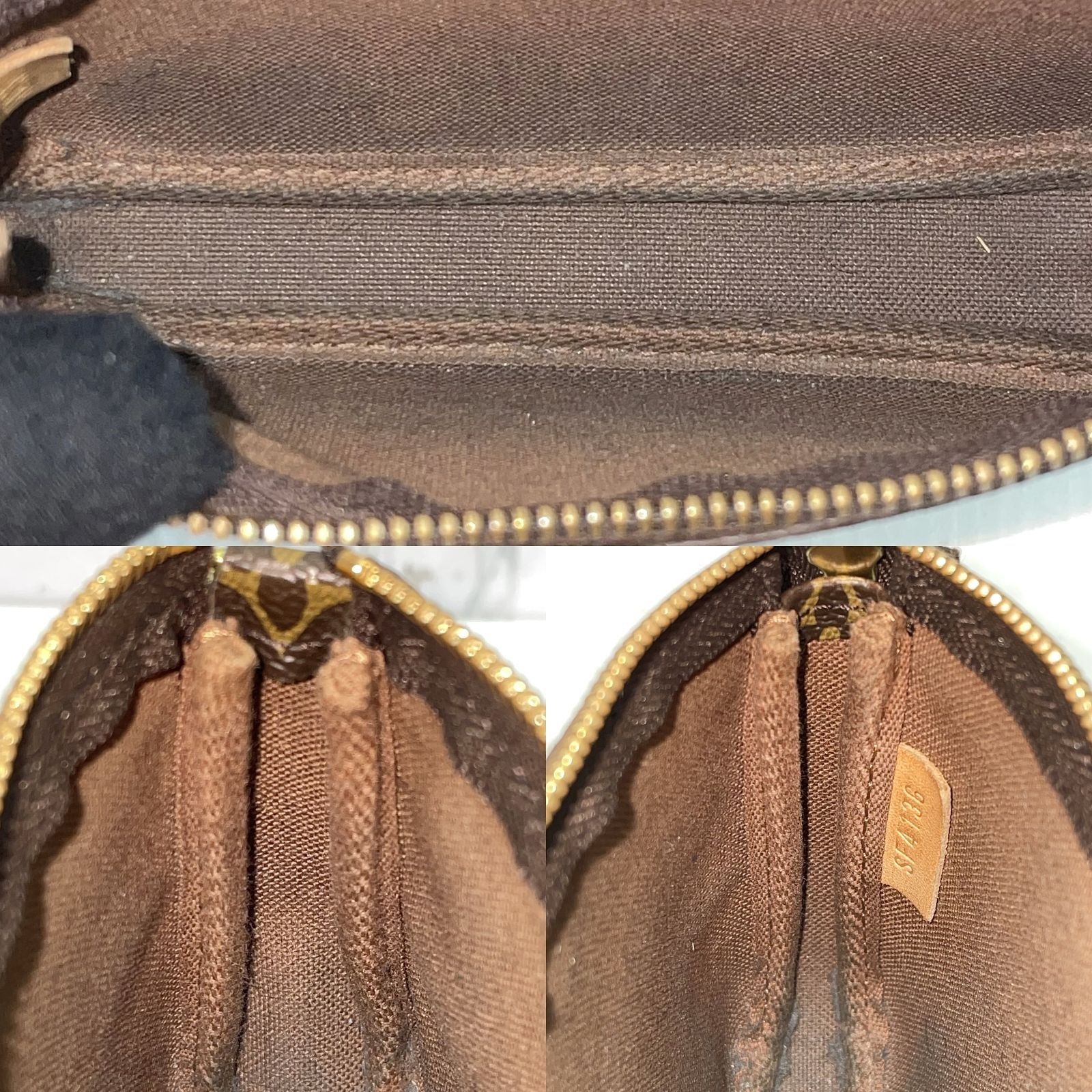 Tarnishing/peeling on mini pochette zipper