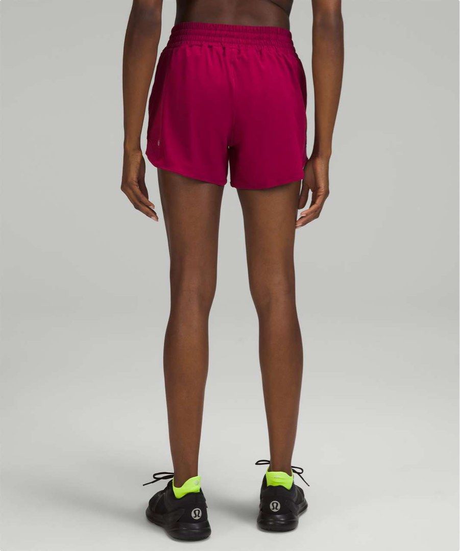 Lululemon Hotty Hot High-Rise Lined Short 4 in Pomegranate, Women's  Fashion, Activewear on Carousell