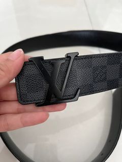 Louis Vuitton LV Optic 40mm Reversible Belt Grey Leather. Size 100 cm