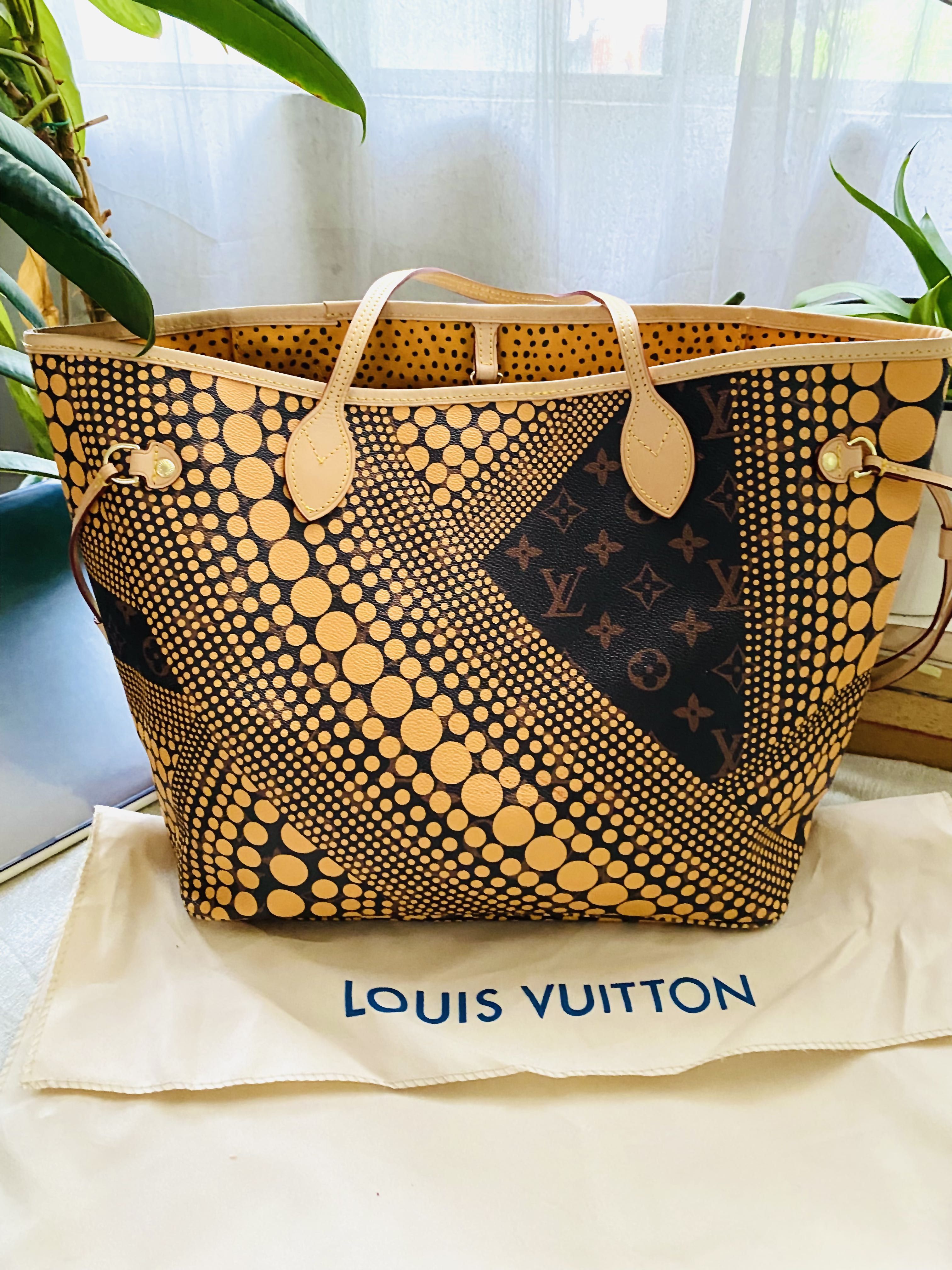 Limited Edition Yayoi Kusama x Louis Vuitton Yellow Neverfull MM