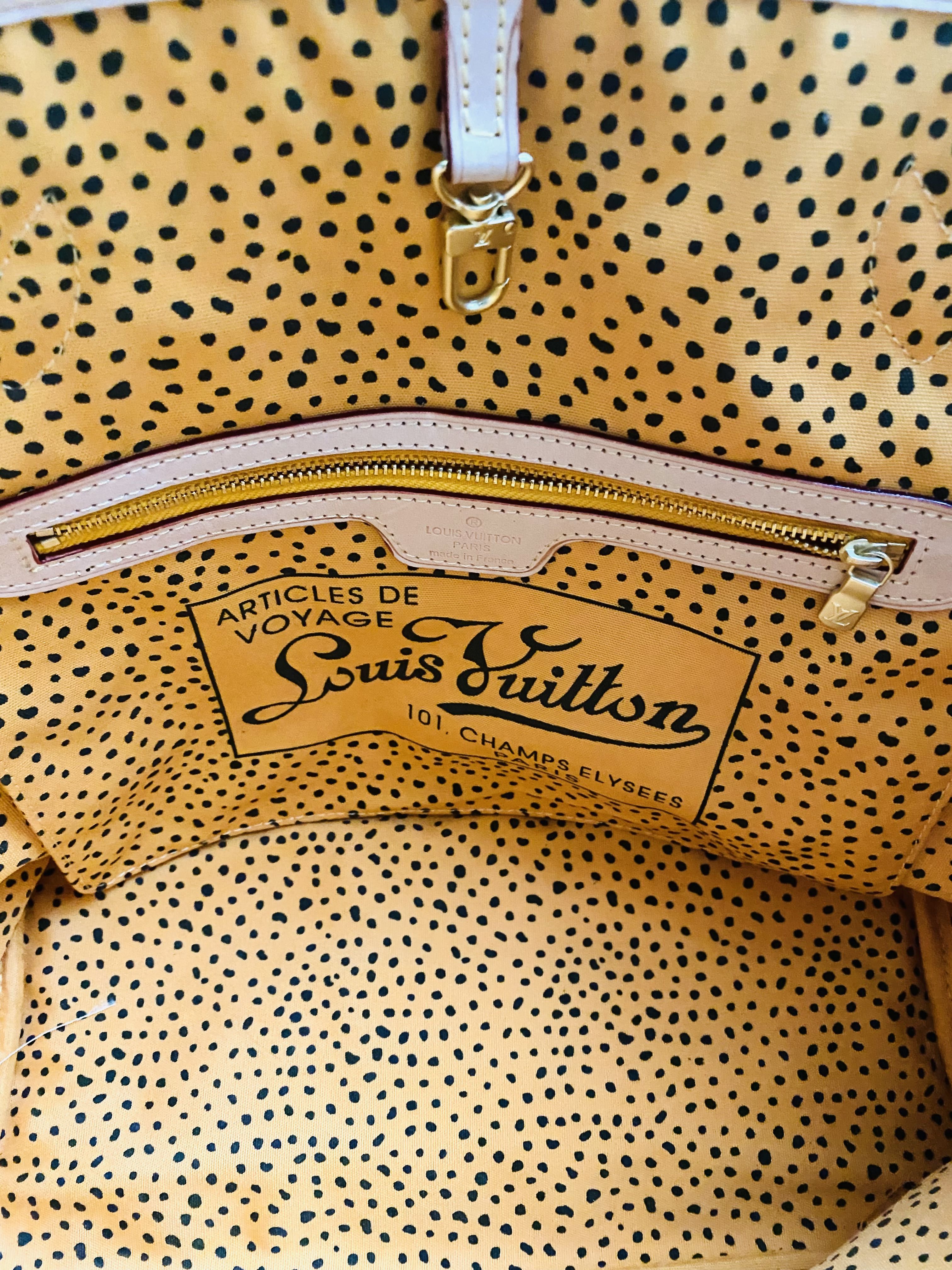 Louis Vuitton Yayoi Kusama Neverfull limited edition yellow tote bag handbag