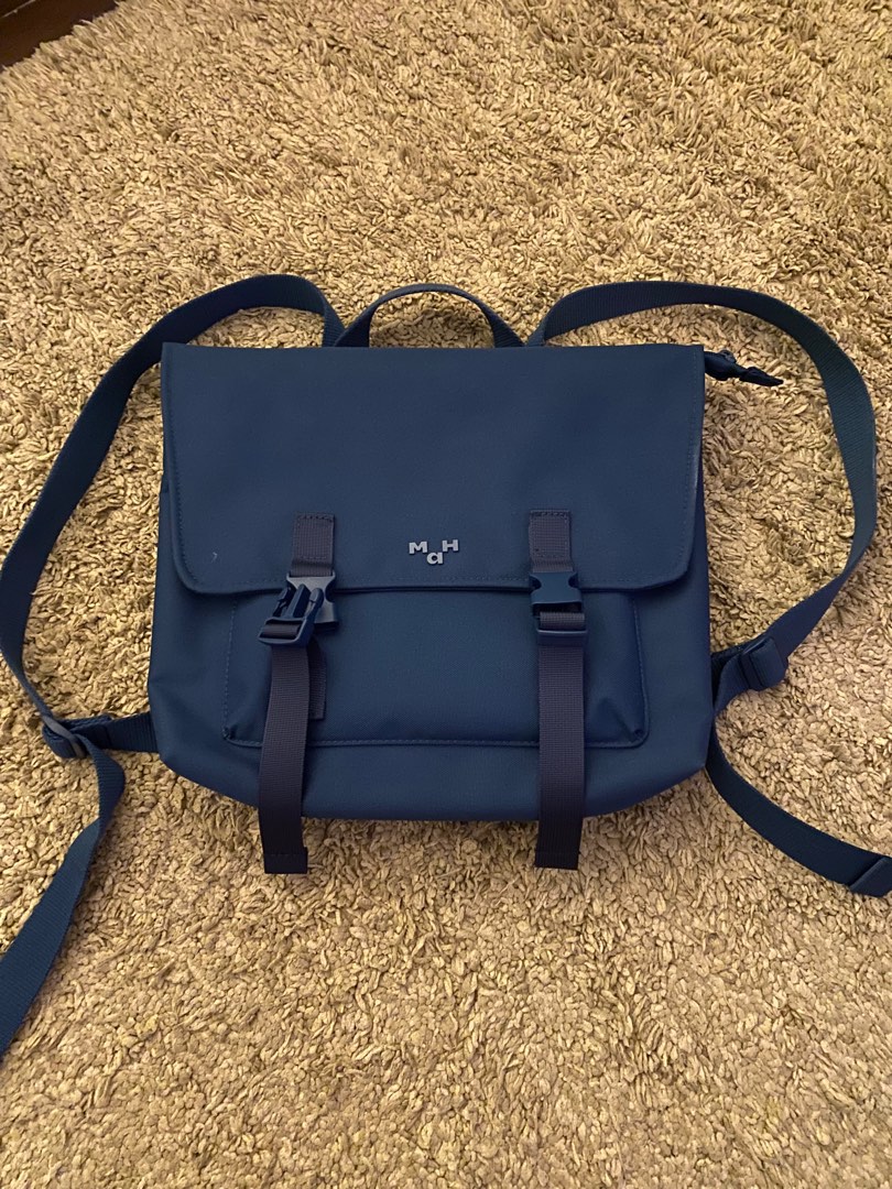 MAH Oli Laptop Bag Backpack - Navy Blue on Carousell