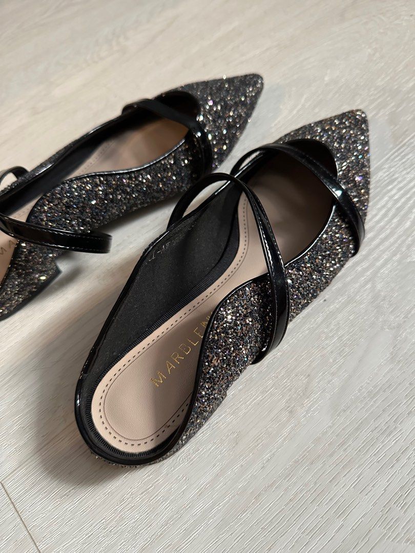 Glitter flat shoes uk online