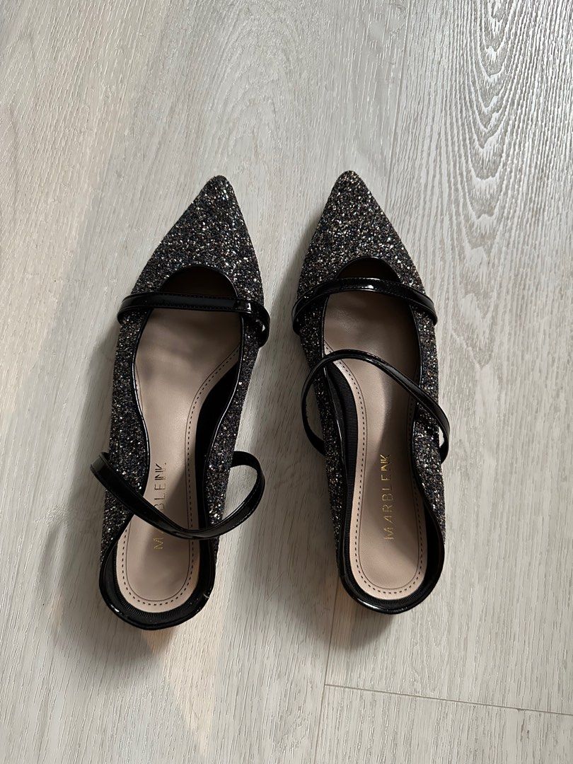 Marble Ink Glitter Flats UK 6 Women s Fashion Footwear Flats