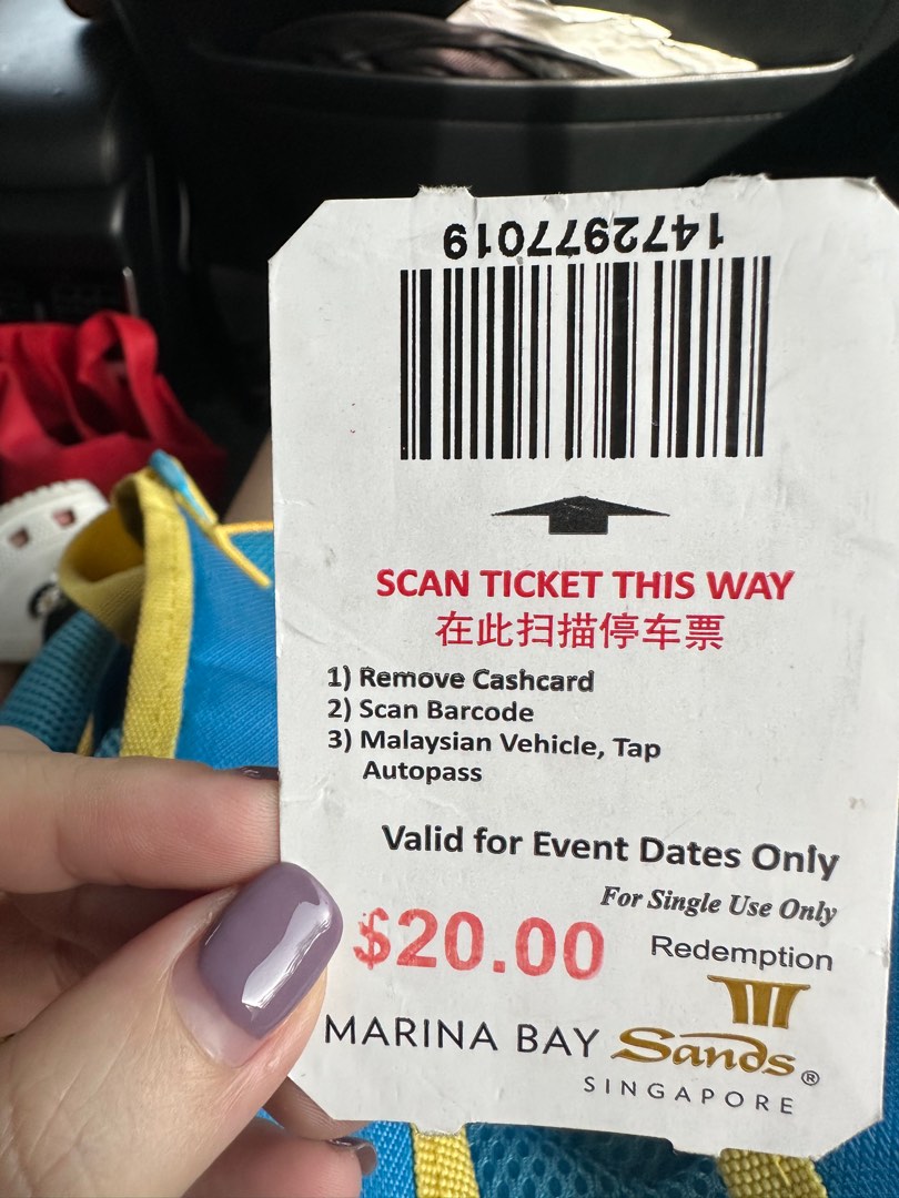 Marina Bay Sands Car Park Coupon, Tickets & Vouchers, Vouchers on Carousell