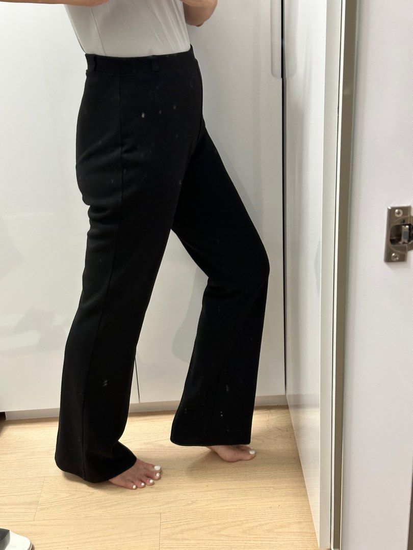 Marks & Spencer high waist black straight leg pants, 女裝, 褲