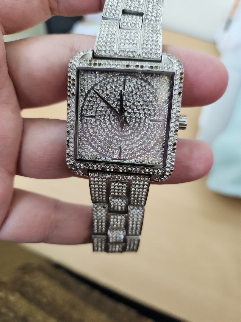 Michael kors iced out watch cheap