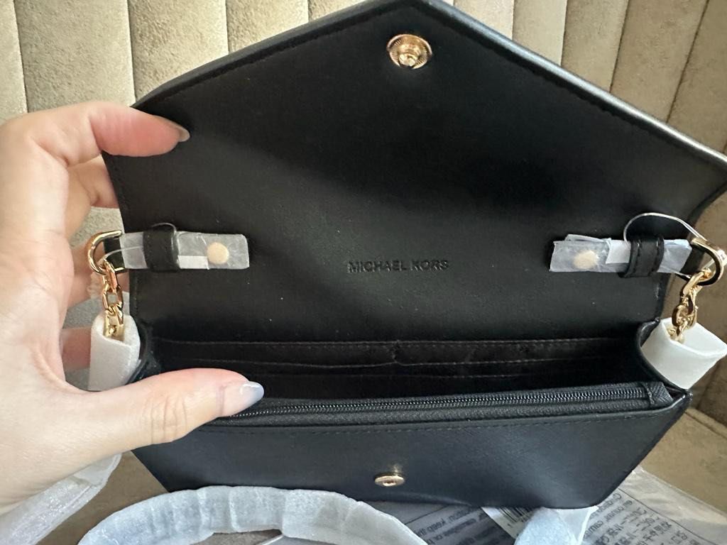 MICHAEL KORS Jet Set Small Saffiano Leather Envelope Crossbody Bag