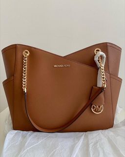 Michael Kors Jet Set Zip Tote Brown