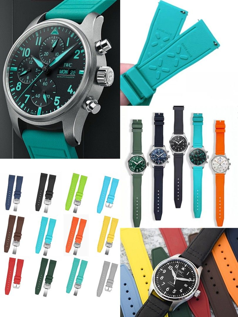 New 20 21 22mm QUICK RELEASE FPM RUBBER NOT CHEAP SILICONE STRAP FOR ALL IWC WATCH SERIES