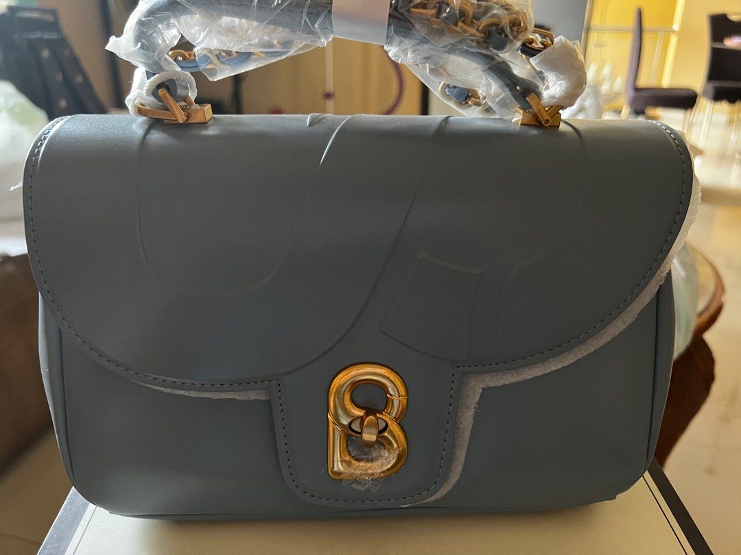 Alma Flap Bag Smooth Finish Medium - Dusty Blue