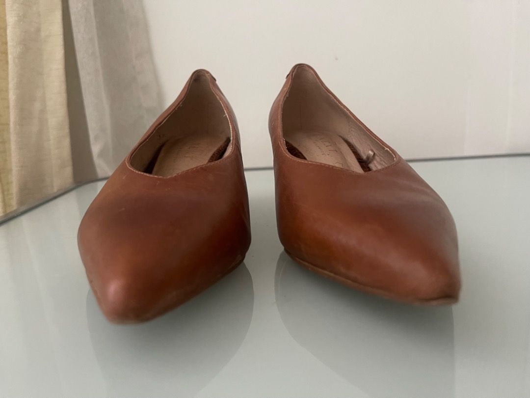NEXT LEATHER tan heels