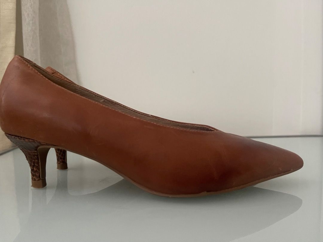 NEXT LEATHER tan heels Women s Fashion Footwear Heels on Carousell