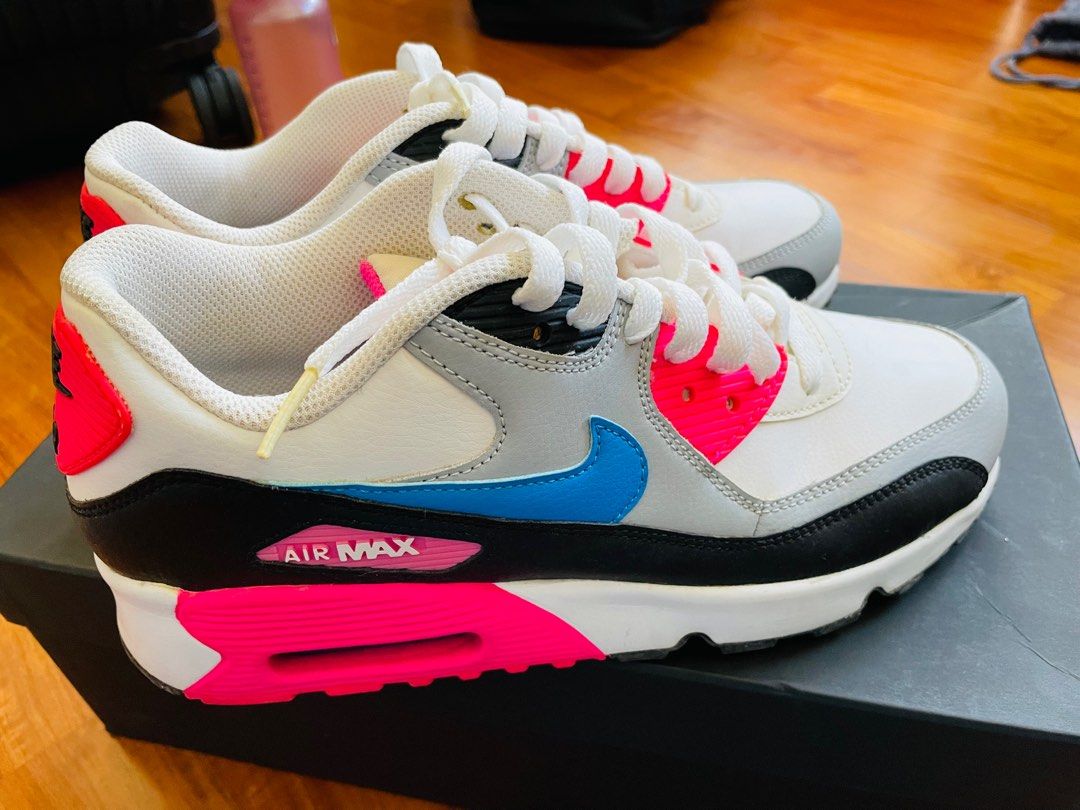 White pink and blue air max 90 on sale