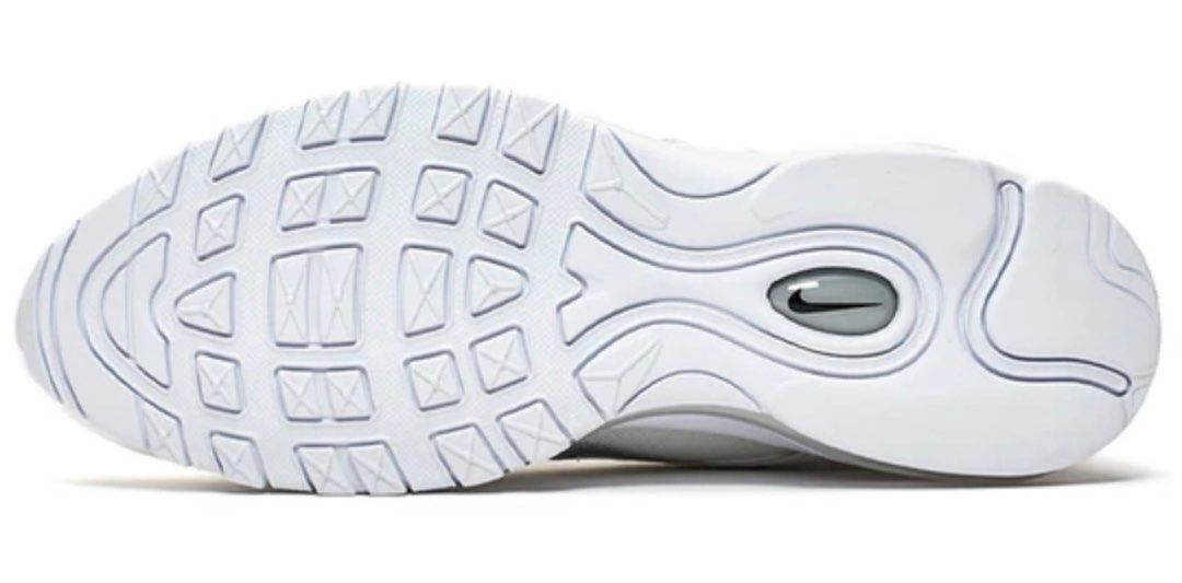Nike Air Max 97 Triple White Men s Fashion Footwear Sneakers on