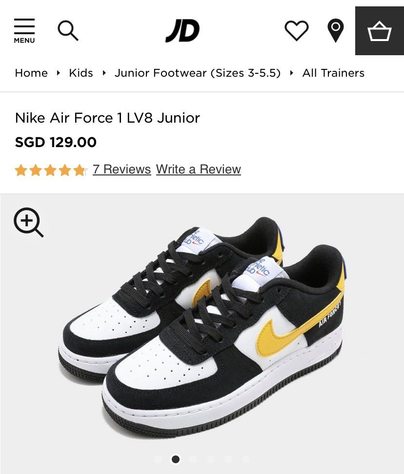 Nike Airforce 1 LV 8 junior children kids Babies Kids Babies