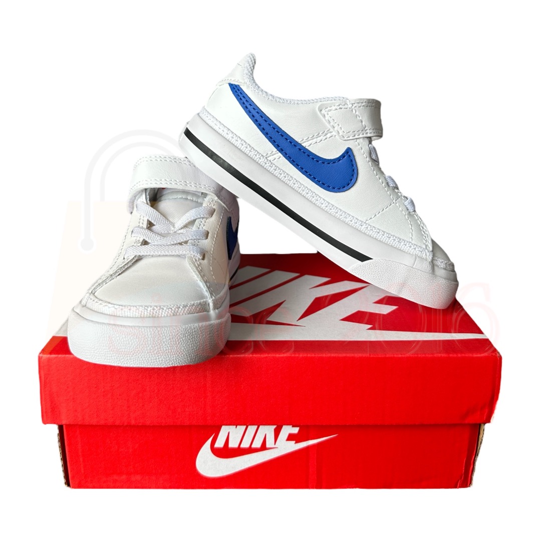 Nike Court Legacy KIDS Shoes (White/Game Royal) on Carousell